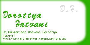 dorottya hatvani business card